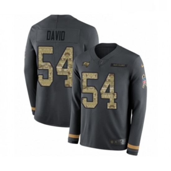 Youth Nike Tampa Bay Buccaneers 54 Lavonte David Limited Black Salute to Service Therma Long Sleeve NFL Jersey Youth Nike Tampa Bay Buccaneers 54 Lavonte David Limited Black Salute to Service Therma Long Sleeve NFL Jersey