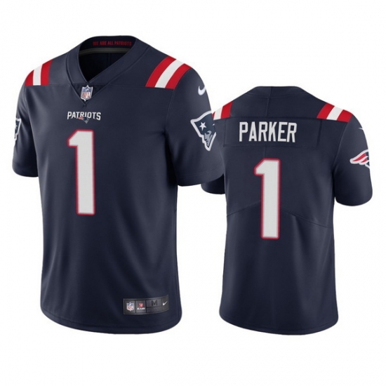 Men New England Patriots 1 DeVante Parker Navy Vapor Untouchable Limited Stitched Jersey Men New England Patriots 1 DeVante Parker Navy Vapor Untouchable Limited Stitched Jersey