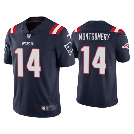 Men New England Patriots 14 Ty Montgomery Navy Vapor Untouchable Limited Stitched Jersey Men New England Patriots 14 Ty Montgomery Navy Vapor Untouchable Limited Stitched Jersey