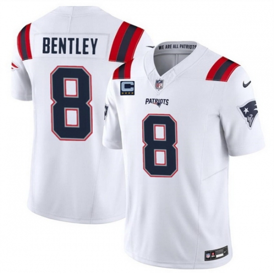 Men New England Patriots 8 Ja 27Whaun Bentley White F U S E With 4 Star C Patch Vapor Limited Stitched Football Jersey Men New England Patriots 8 Ja 27Whaun Bentley White F U S E With 4 Star C Patch Vapor Limited Stitched Football Jersey