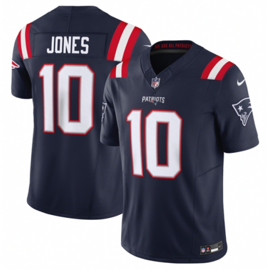 Men's New England Patriots #10 Mac Jones Navy 2023 F.U.S.E. Vapor Limited Stitched Football Jersey Men's New England Patriots #10 Mac Jones Navy 2023 F.U.S.E. Vapor Limited Stitched Football Jersey