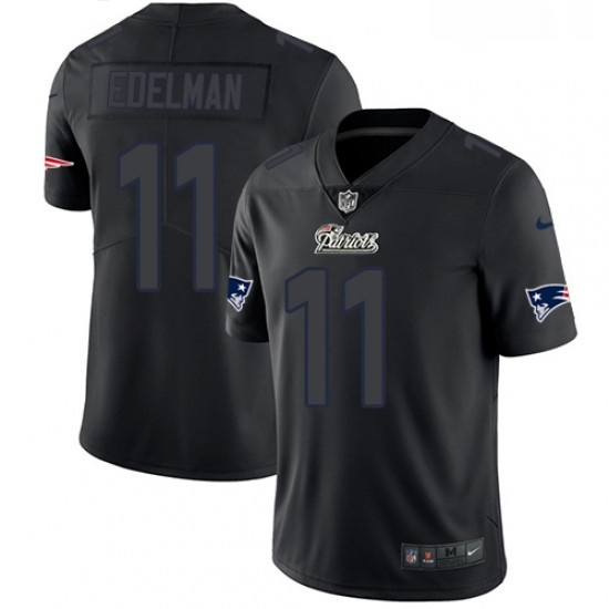 Mens Nike New England Patriots 11 Julian Edelman Limited Black Rush Impact NFL Jersey Mens Nike New England Patriots 11 Julian Edelman Limited Black Rush Impact NFL Jersey