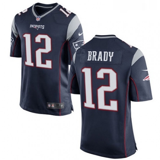 Mens Nike New England Patriots 12 Tom Brady Game Navy Blue Team Color NFL Jersey Mens Nike New England Patriots 12 Tom Brady Game Navy Blue Team Color NFL Jersey