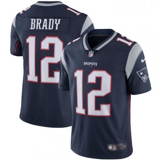 Mens Nike New England Patriots 12 Tom Brady Navy Blue Team Color Vapor Untouchable Limited Player NFL Jersey Mens Nike New England Patriots 12 Tom Brady Navy Blue Team Color Vapor Untouchable Limited Player NFL Jersey