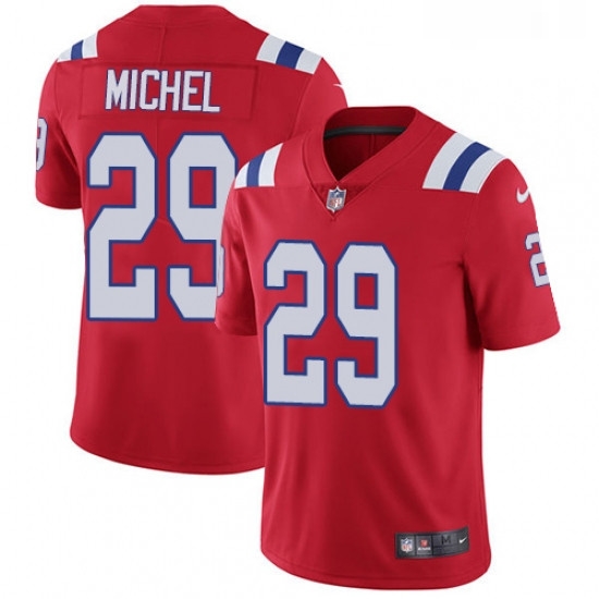 Mens Nike New England Patriots 29 Sony Michel Red Alternate Vapor Untouchable Limited Player NFL Jersey Mens Nike New England Patriots 29 Sony Michel Red Alternate Vapor Untouchable Limited Player NFL Jersey