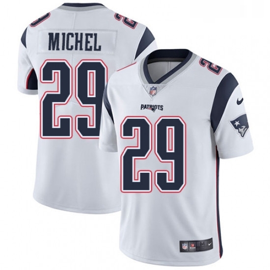 Mens Nike New England Patriots 29 Sony Michel White Vapor Untouchable Limited Player NFL Jersey Mens Nike New England Patriots 29 Sony Michel White Vapor Untouchable Limited Player NFL Jersey