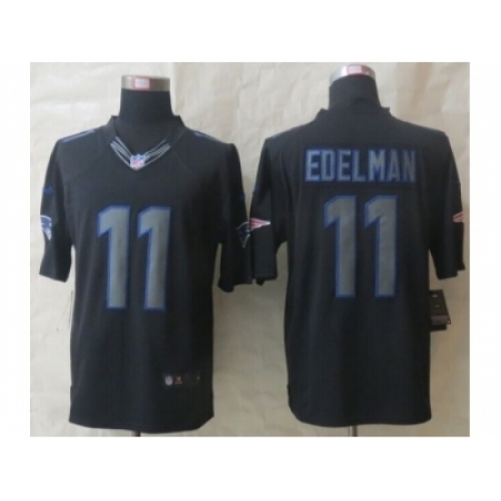 Nike New England Patriots 11 Julian Edelman Black Limited Impact NFL Jersey Nike New England Patriots 11 Julian Edelman Black Limited Impact NFL Jersey