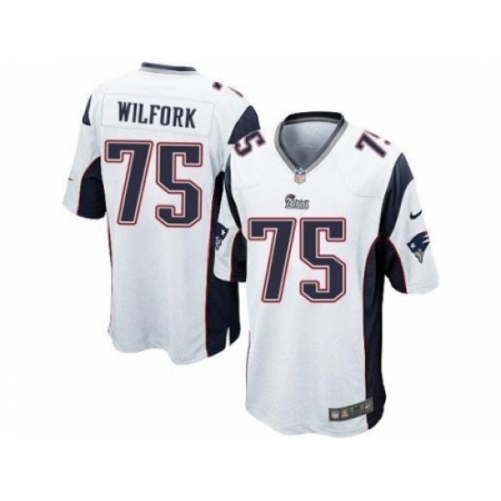 Nike New England Patriots 75 Vince Wilfork White Game NFL Jersey Nike New England Patriots 75 Vince Wilfork White Game NFL Jersey