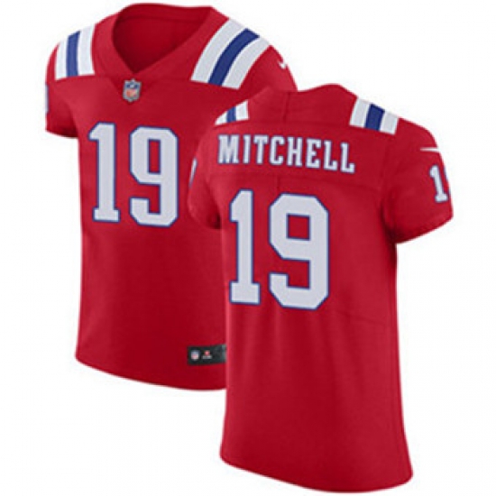 Nike Patriots #19 Malcolm Mitchell Red Alternate Mens Stitched NFL Vapor Untouchable Elite Jersey Nike Patriots #19 Malcolm Mitchell Red Alternate Mens Stitched NFL Vapor Untouchable Elite Jersey