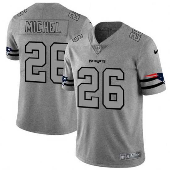 Nike Patriots 26 Sony Michel 2019 Gray Gridiron Gray Vapor Untouchable Limited Jersey Nike Patriots 26 Sony Michel 2019 Gray Gridiron Gray Vapor Untouchable Limited Jersey