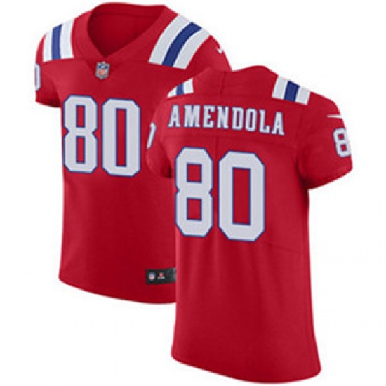 Nike Patriots #80 Danny Amendola Red Alternate Mens Stitched NFL Vapor Untouchable Elite Jersey Nike Patriots #80 Danny Amendola Red Alternate Mens Stitched NFL Vapor Untouchable Elite Jersey