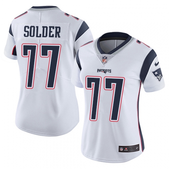 Nike Patriots #77 Nate Solder White Womens Stitched NFL Vapor Untouchable Limited Jersey Nike Patriots #77 Nate Solder White Womens Stitched NFL Vapor Untouchable Limited Jersey