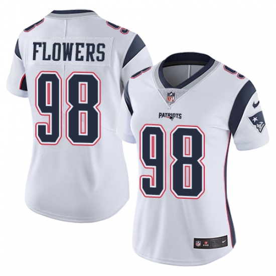 Nike Patriots #98 Trey Flowers White Womens Stitched NFL Vapor Untouchable Limited Jersey Nike Patriots #98 Trey Flowers White Womens Stitched NFL Vapor Untouchable Limited Jersey