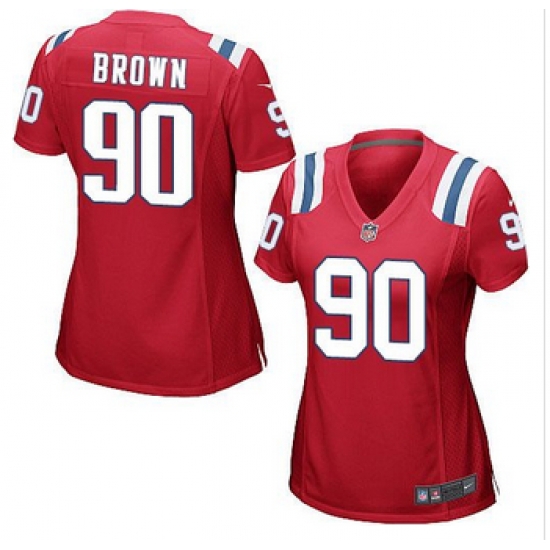 Women New Patriots #90 Malcom Brown Red Alternate Stitched NFL Elite Jersey Women New Patriots #90 Malcom Brown Red Alternate Stitched NFL Elite Jersey