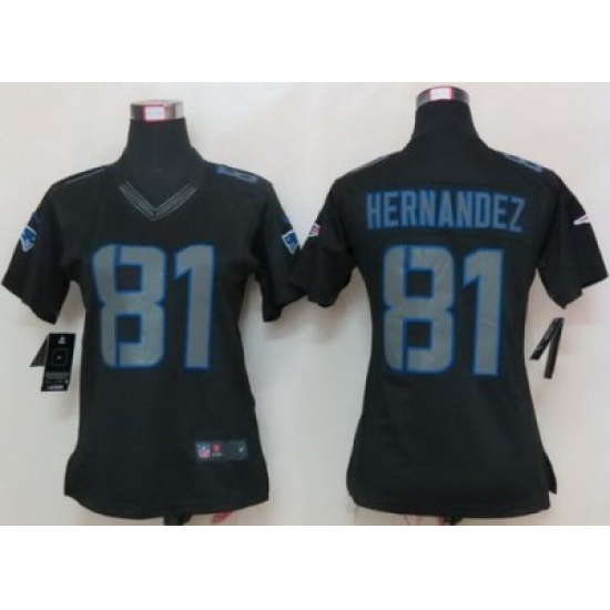 Women Nike New England Patriots 81 Hernandez Black Impact LIMITED NFL Jerseys Women Nike New England Patriots 81 Hernandez Black Impact LIMITED NFL Jerseys