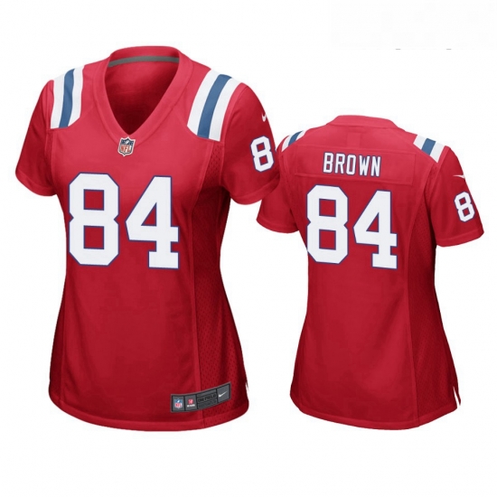 Women Nike New England Patriots 84 Antonio Brown Red Game Jersey Women Nike New England Patriots 84 Antonio Brown Red Game Jersey