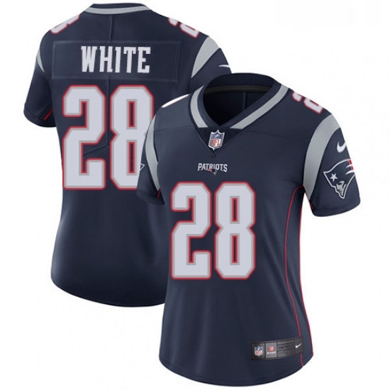 Womens Nike New England Patriots 28 James White Navy Blue Team Color Vapor Untouchable Limited Player NFL Jersey Womens Nike New England Patriots 28 James White Navy Blue Team Color Vapor Untouchable Limited Player NFL Jersey