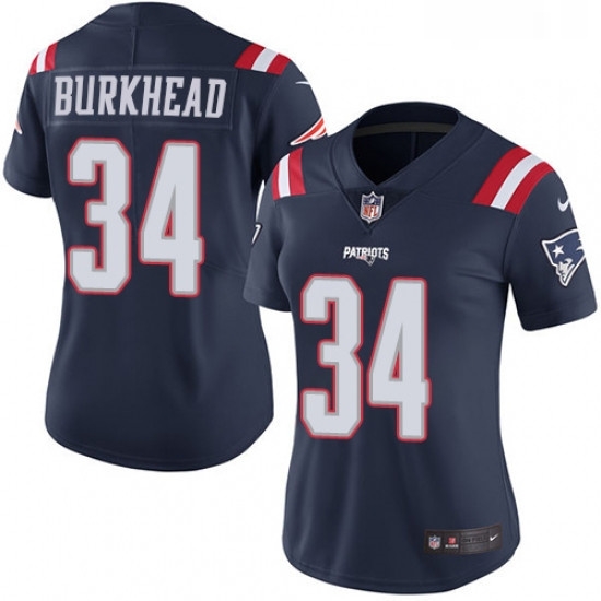 Womens Nike New England Patriots 34 Rex Burkhead Limited Navy Blue Rush Vapor Untouchable NFL Jersey Womens Nike New England Patriots 34 Rex Burkhead Limited Navy Blue Rush Vapor Untouchable NFL Jersey