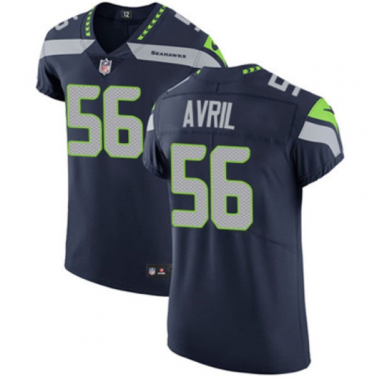 Men Nike Seahawks #56 Cliff Avril Steel Blue Team Color Stitched NFL Vapor Untouchable Elite Jersey Men Nike Seahawks #56 Cliff Avril Steel Blue Team Color Stitched NFL Vapor Untouchable Elite Jersey