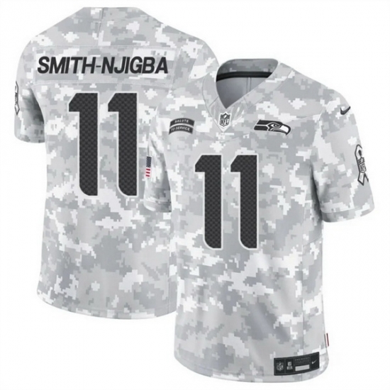 Men Seattle Seahawks 11 Jaxon Smith Njigba 2024 F U S E Arctic Camo Salute To Service Limited Stitched Football Jersey Men Seattle Seahawks 11 Jaxon Smith Njigba 2024 F U S E Arctic Camo Salute To Service Limited Stitched Football Jersey