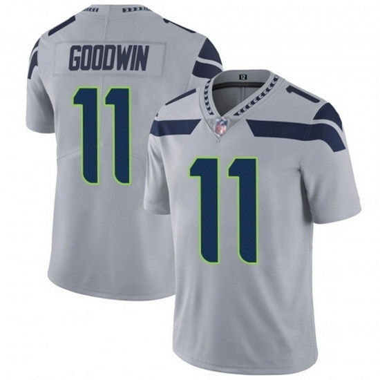 Men Seattle Seahawks 11 Marquise Goodwin Grey Vapor Untouchable Limited Stitched Jersey Men Seattle Seahawks 11 Marquise Goodwin Grey Vapor Untouchable Limited Stitched Jersey