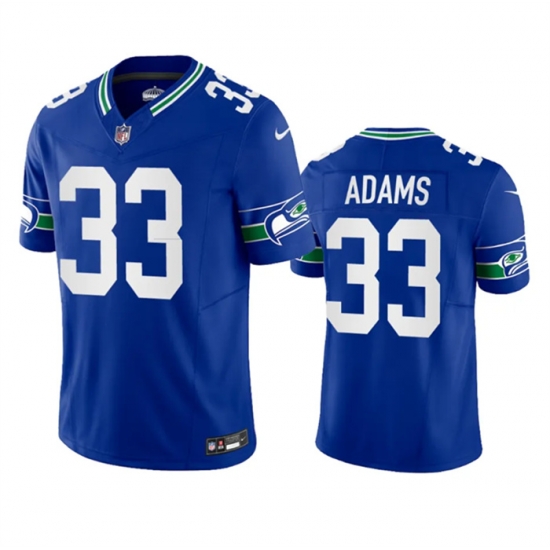 Men Seattle Seahawks 33 Jamal Adams Royal 2023 F U S E Vapor Limited Throwback Stitched Jersey Men Seattle Seahawks 33 Jamal Adams Royal 2023 F U S E Vapor Limited Throwback Stitched Jersey
