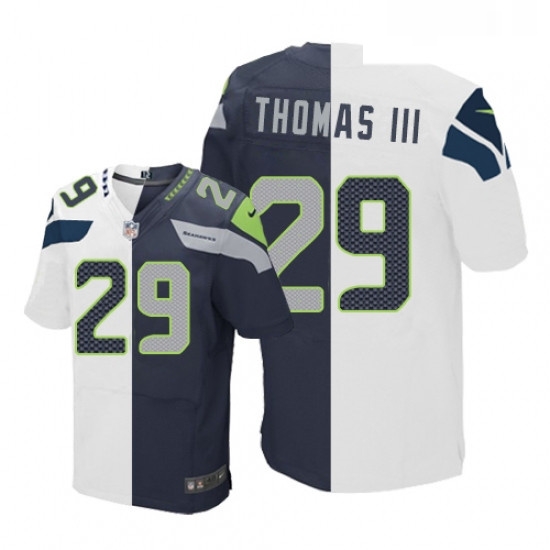 Mens Nike Seattle Seahawks 29 Earl Thomas III Elite NavyWhite Split Fashion NFL Jersey Mens Nike Seattle Seahawks 29 Earl Thomas III Elite NavyWhite Split Fashion NFL Jersey