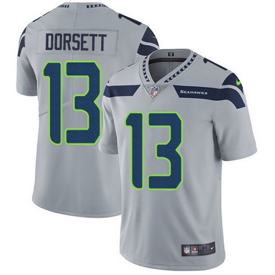 Nike Seahawks 13 Phillip Dorsett Grey Alternate Men Stitched NFL Vapor Untouchable Limited Jersey Nike Seahawks 13 Phillip Dorsett Grey Alternate Men Stitched NFL Vapor Untouchable Limited Jersey