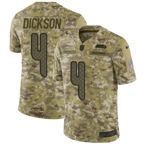 Nike Seahawks #4 Michael Dickson Camo Men Stitched NFL Limited 2018 Salute To Service Jersey Nike Seahawks #4 Michael Dickson Camo Men Stitched NFL Limited 2018 Salute To Service Jersey
