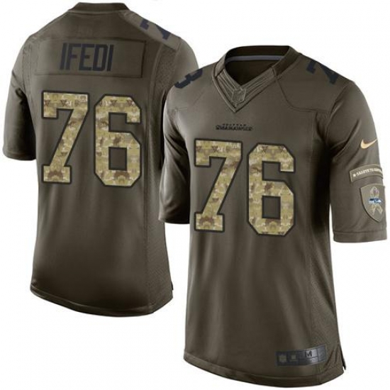 Nike Seahawks #76 Germain Ifedi Green Mens Stitched NFL Limited Salute to Service Jersey Nike Seahawks #76 Germain Ifedi Green Mens Stitched NFL Limited Salute to Service Jersey