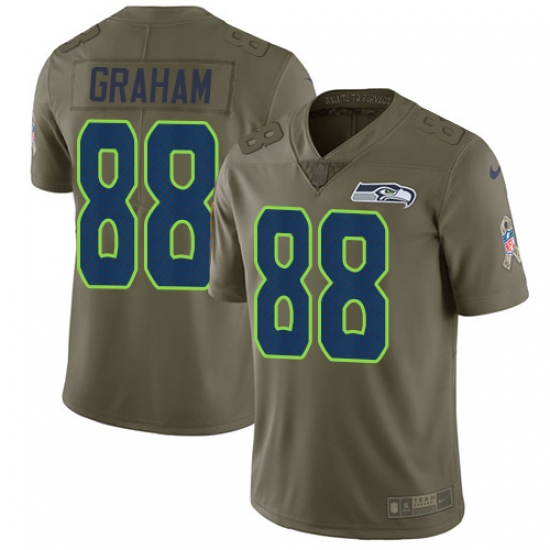 Nike Seahawks #88 Jimmy Graham Olive Mens Stitched NFL Limited 2017 Salute to Service Jersey Nike Seahawks #88 Jimmy Graham Olive Mens Stitched NFL Limited 2017 Salute to Service Jersey