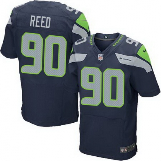 Nike Seahawks #90 Jarran Reed Steel Blue Team Color Men Stitched NFL Elite Jersey Nike Seahawks #90 Jarran Reed Steel Blue Team Color Men Stitched NFL Elite Jersey