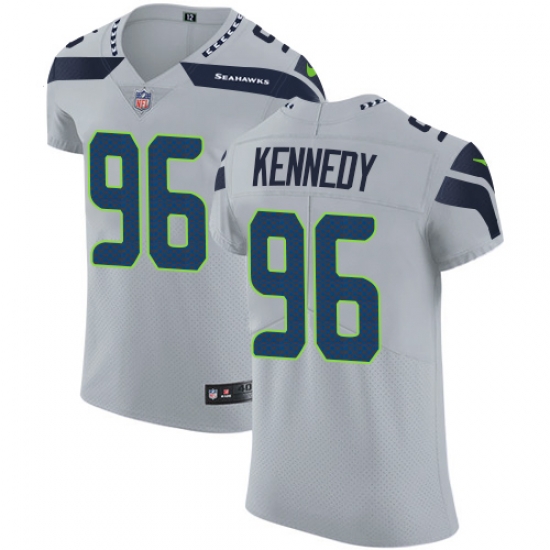 Nike Seahawks #96 Cortez Kennedy Grey Alternate Mens Stitched NFL Vapor Untouchable Elite Jersey Nike Seahawks #96 Cortez Kennedy Grey Alternate Mens Stitched NFL Vapor Untouchable Elite Jersey