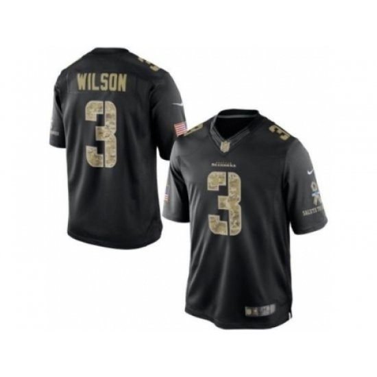 Nike Seattle Seahawks 3 Russell Wilson Black Limited Salute to Service NFL Jersey Nike Seattle Seahawks 3 Russell Wilson Black Limited Salute to Service NFL Jersey
