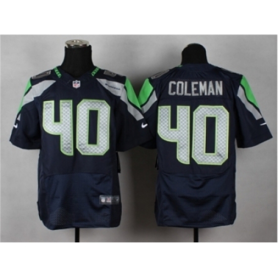 Nike seattle seahawks 40 Derrick Coleman blue Elite NFL Jersey Nike seattle seahawks 40 Derrick Coleman blue Elite NFL Jersey