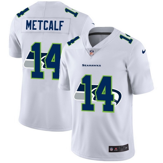 Seattle Seahawks 14 DK Metcalf White Men Nike Team Logo Dual Overlap Limited NFL Jersey Seattle Seahawks 14 DK Metcalf White Men Nike Team Logo Dual Overlap Limited NFL Jersey