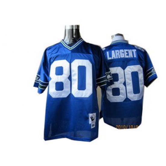 nfl Seattle Seahawks 80 Steve Largent Throwback blue nfl Seattle Seahawks 80 Steve Largent Throwback blue