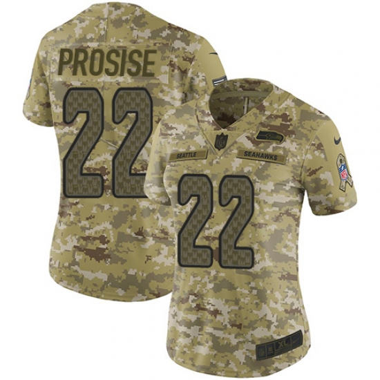 Nike Seahawks #22 C J Prosise Camo Women Stitched NFL Limited 2018 Salute to Service Jersey Nike Seahawks #22 C J Prosise Camo Women Stitched NFL Limited 2018 Salute to Service Jersey