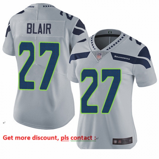 Seahawks 27 Marquise Blair Grey Alternate Women Stitched Football Vapor Untouchable Limited Jersey Seahawks 27 Marquise Blair Grey Alternate Women Stitched Football Vapor Untouchable Limited Jersey