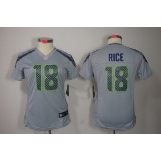 Women Nike Seattle Seahawks 18# Sidney Rice Grey Color NFL LIMITED Jerseys Women Nike Seattle Seahawks 18# Sidney Rice Grey Color NFL LIMITED Jerseys