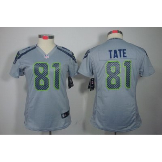 Women Nike Seattle Seahawks #81 Golden Tate Grey NFL LIMITED Jerseys Women Nike Seattle Seahawks #81 Golden Tate Grey NFL LIMITED Jerseys