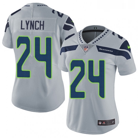 Womens Nike Seattle Seahawks 24 Marshawn Lynch Grey Alternate Vapor Untouchable Limited Player NFL Jersey Womens Nike Seattle Seahawks 24 Marshawn Lynch Grey Alternate Vapor Untouchable Limited Player NFL Jersey