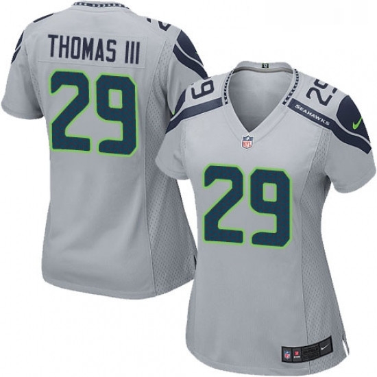 Womens Nike Seattle Seahawks 29 Earl Thomas III Game Grey Alternate NFL Jersey Womens Nike Seattle Seahawks 29 Earl Thomas III Game Grey Alternate NFL Jersey