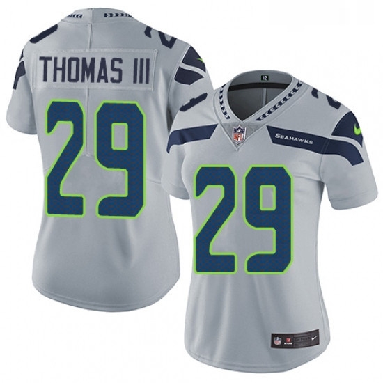 Womens Nike Seattle Seahawks 29 Earl Thomas III Grey Alternate Vapor Untouchable Limited Player NFL Jersey Womens Nike Seattle Seahawks 29 Earl Thomas III Grey Alternate Vapor Untouchable Limited Player NFL Jersey