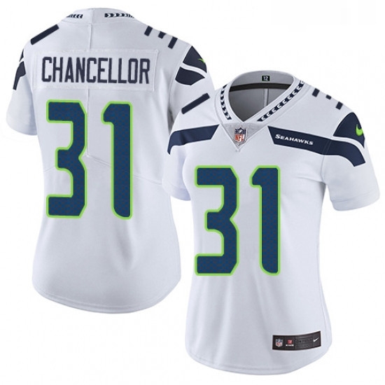 Womens Nike Seattle Seahawks 31 Kam Chancellor White Vapor Untouchable Limited Player NFL Jersey Womens Nike Seattle Seahawks 31 Kam Chancellor White Vapor Untouchable Limited Player NFL Jersey