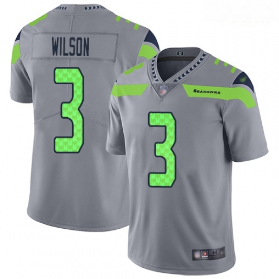 Seahawks #3 Russell Wilson Gray Youth Stitched Football Limited Inverted Legend Jersey Seahawks #3 Russell Wilson Gray Youth Stitched Football Limited Inverted Legend Jersey