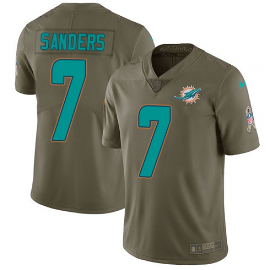 7 Limited Jason Sanders Olive Nike NFL Mens Jersey Miami Dolphins 2017 Salute to Service 7 Limited Jason Sanders Olive Nike NFL Mens Jersey Miami Dolphins 2017 Salute to Service