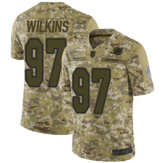 Dolphins 97 Christian Wilkins Camo Men Stitched Football Limited 2018 Salute To Service Jersey Dolphins 97 Christian Wilkins Camo Men Stitched Football Limited 2018 Salute To Service Jersey
