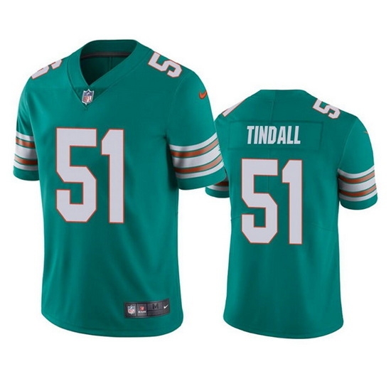 Men Miami Dolphins 51 Channing Tindall Aqua Color Rush Limited Stitched Football Jersey Men Miami Dolphins 51 Channing Tindall Aqua Color Rush Limited Stitched Football Jersey