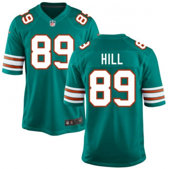 Men Miami Dolphins Julian hill #89 Aqua Throwback Stitched Vapor Limited Jersey Men Miami Dolphins Julian hill #89 Aqua Throwback Stitched Vapor Limited Jersey